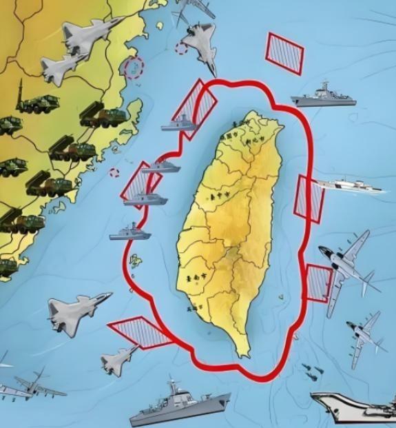 *我感觉中国现在围岛，已经和台湾没多大关系了！大陆将台湾变成一个诱饵，只要美国敢