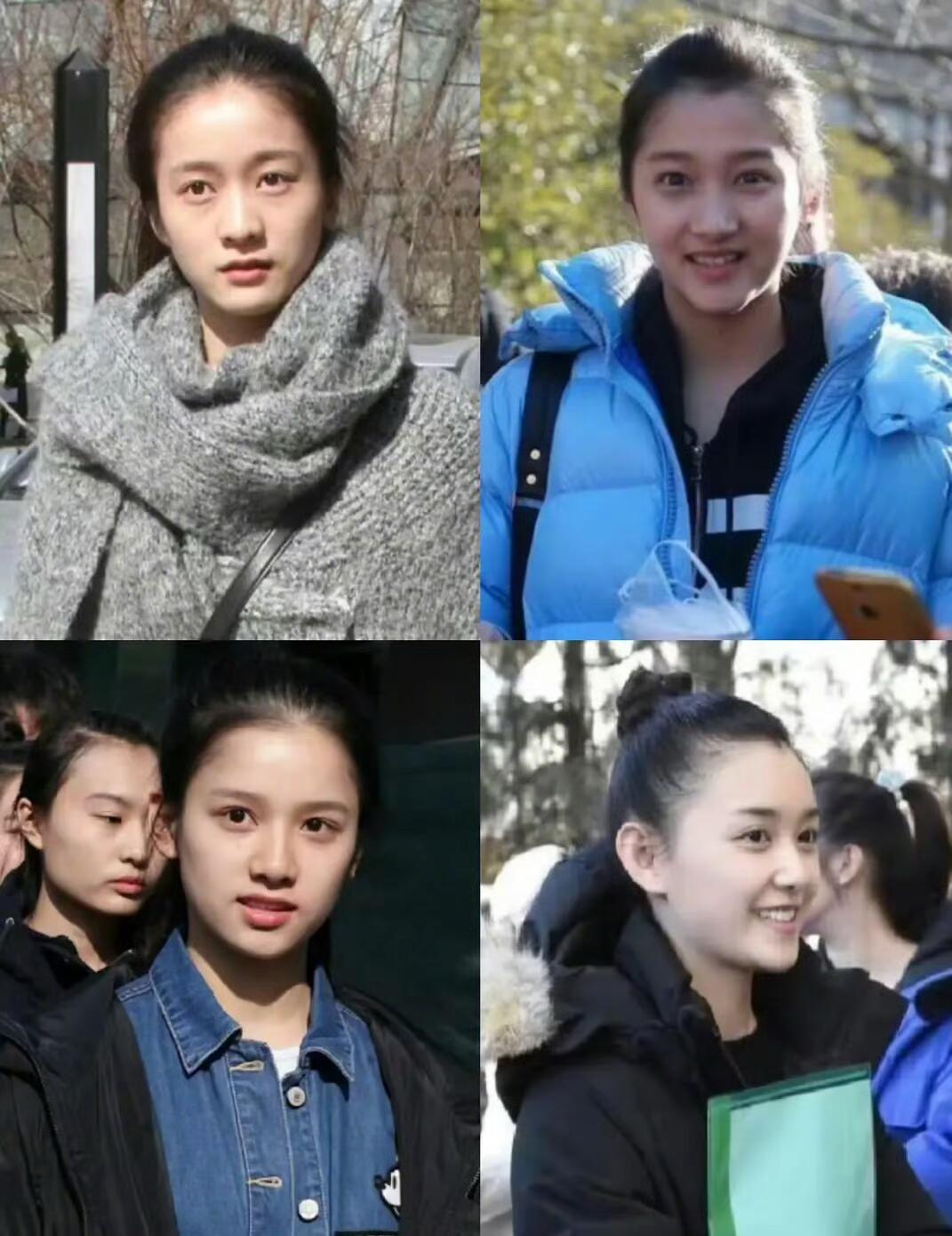 女明星艺考时的素颜照​​​