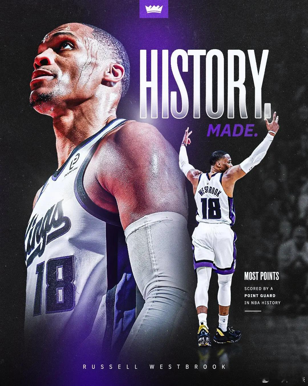 超越奥斯卡-罗伯特森！威少加冕NBA历史控卫得分王北京时间1月3日，NBA常规赛