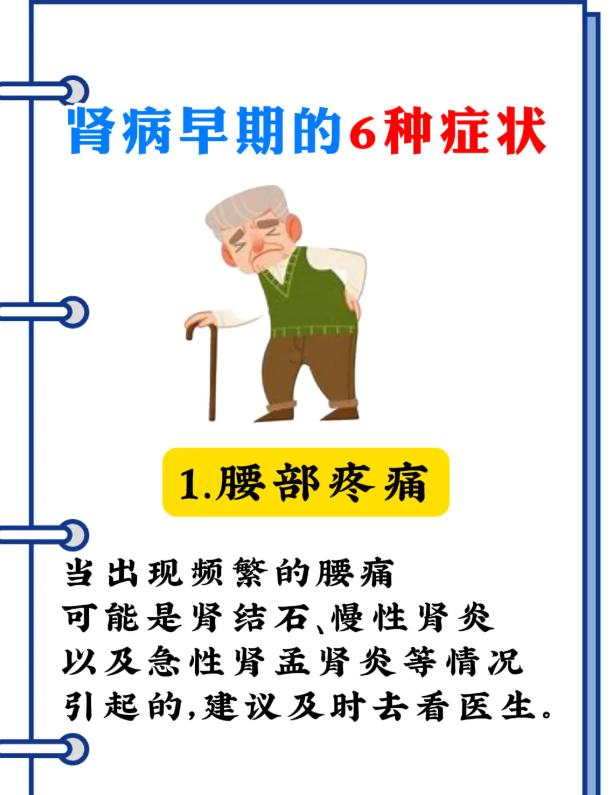 肾脏亚健康的6种早期信号