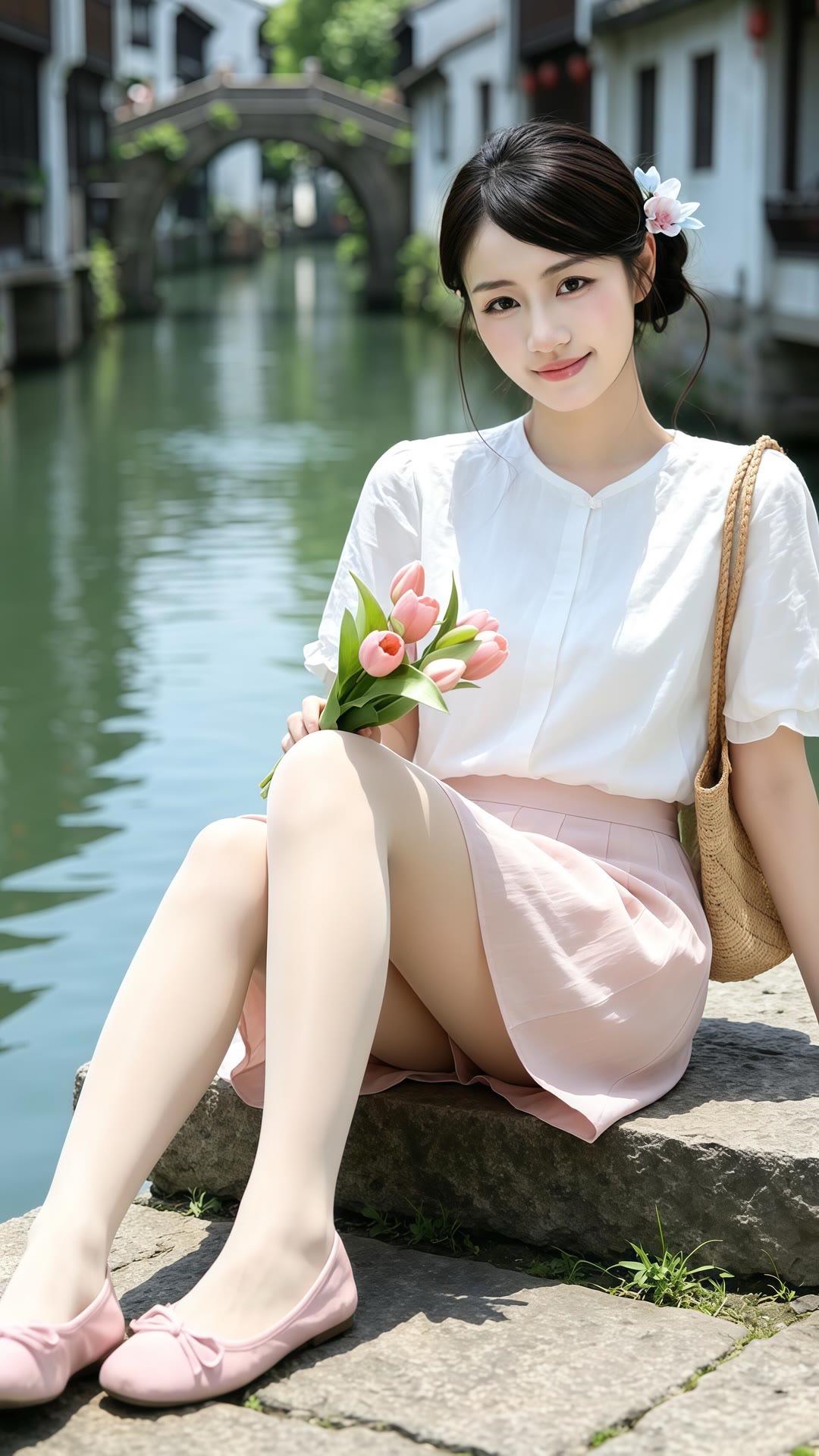 知性温柔风夏日氛围感穿搭浅夏穿搭清纯甜美旗袍