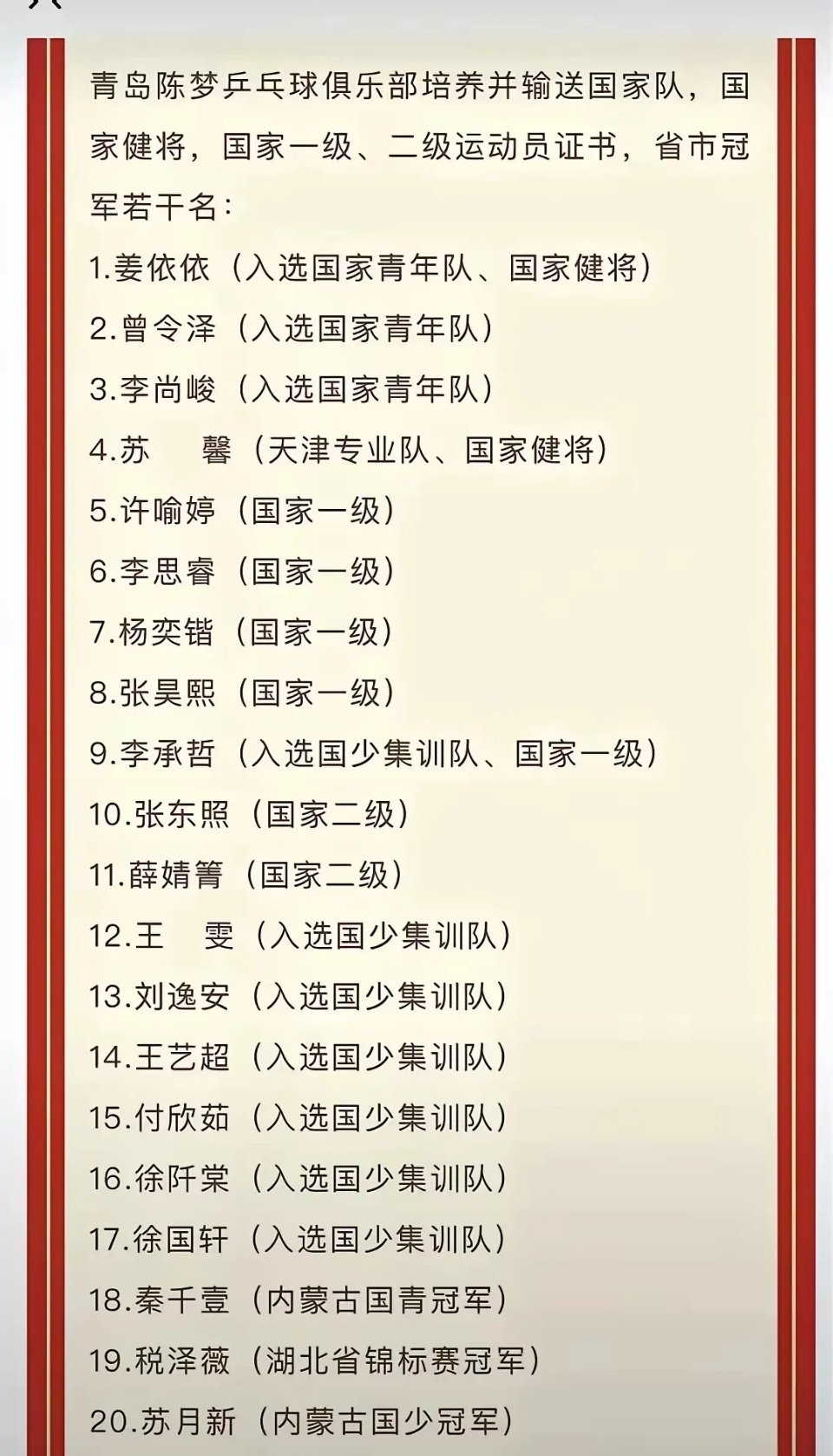 陈梦校长最近为国乒输送了好多顶尖乒乓球人才，感谢奥运女神为乒乓球做贡献。🙏🙏