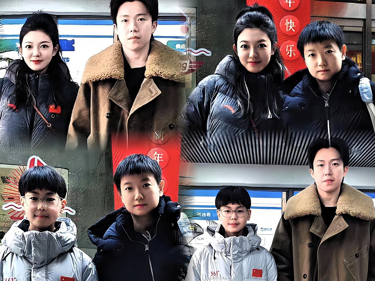 今天这合影我直接看愣了！莎莎全黑造型帅炸了，结果被脚上小黄鞋悄悄出卖了可爱