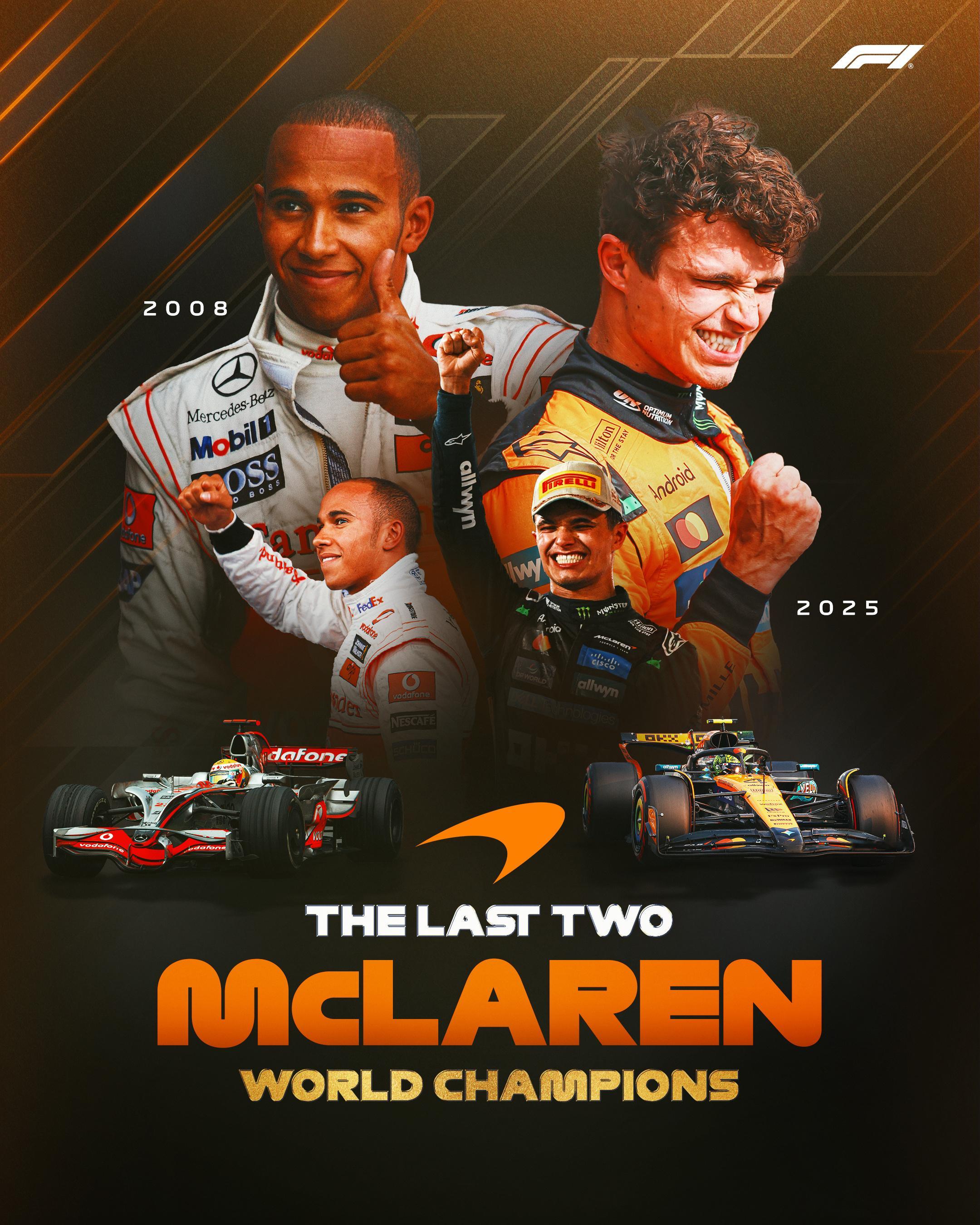 迈凯伦最近两位世界冠军的“夺冠之路”居然有着惊人的相似性~🥇刘易斯·汉密尔顿