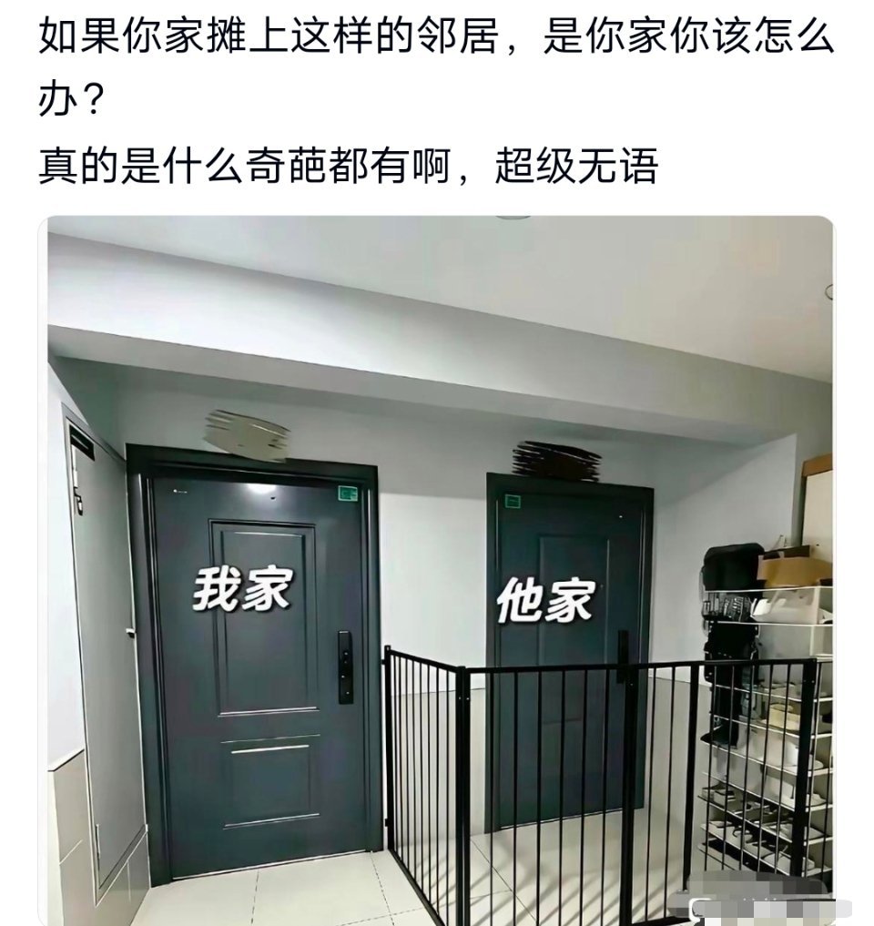 如果你家摊上这样的邻居，是你家你该怎么办？