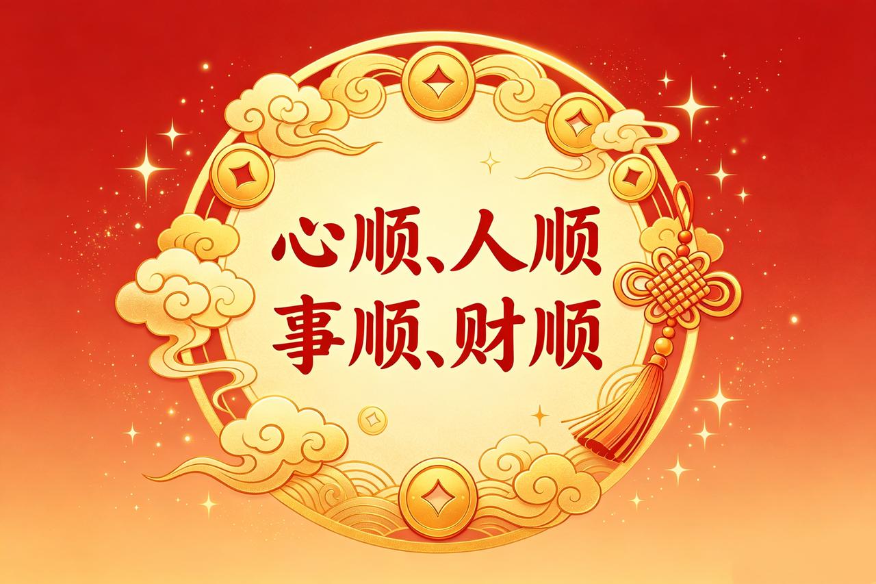 从今天起，愿你一切都顺：心顺、人顺、事顺、财顺。顺不是等来的，是心宽一