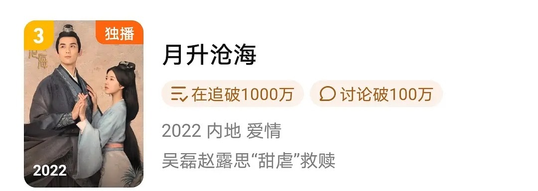吴磊三部剧在鹅的N刷榜​​​