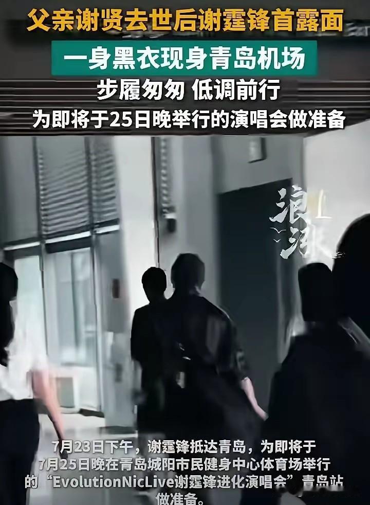 谢霆锋真是个大孝子，守完爸爸头七才去青岛开演唱会，他每个月给谢贤租10万半山豪宅