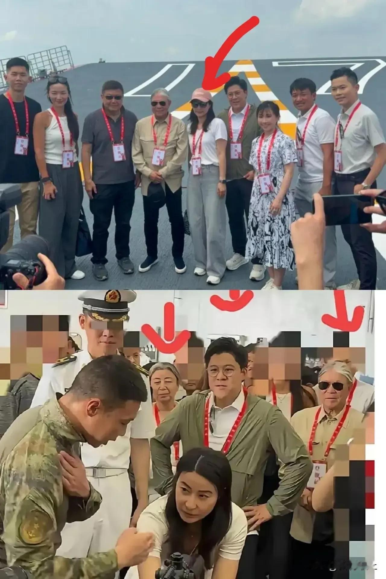 名媛圈的门槛，被她抬高了。​还是个运动员出身的她，​说的就是这次参观山东舰的