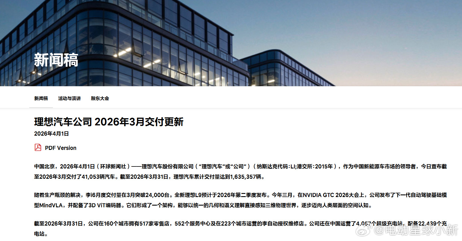 理想汽车3月交付41053辆汽车，累计交付量突破163万辆。产能问题