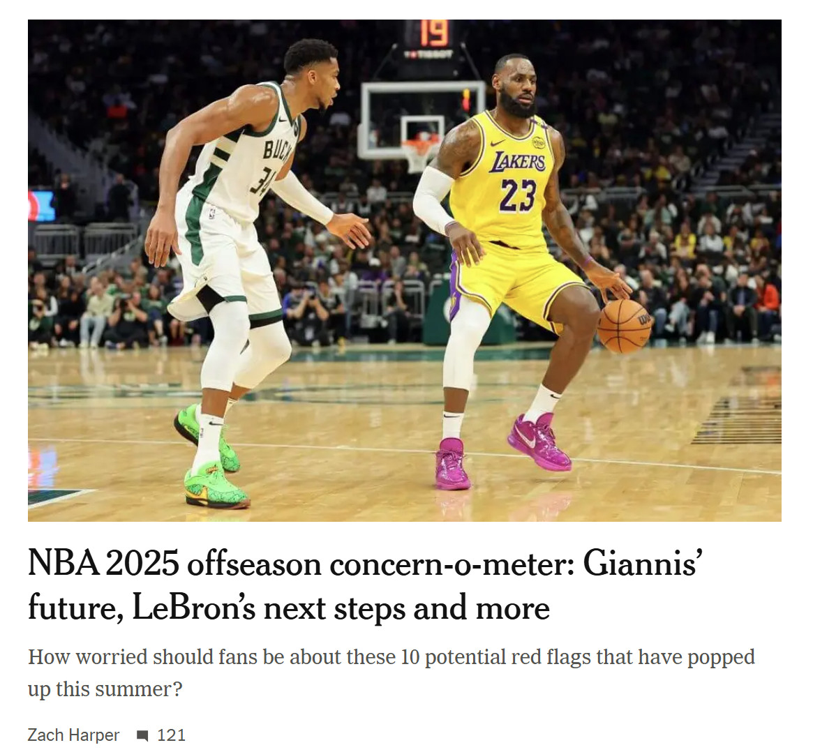 TheAthletic记者ZachHarper近日撰文表示：联盟多支球队已将
