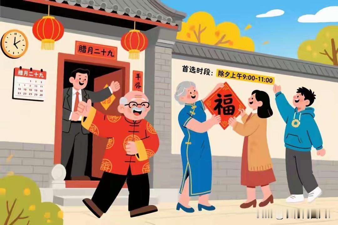 今年竟然没有年三十贴春联时间大变动，错过可就亏大啦。掌握这个黄金时间贴春联，让