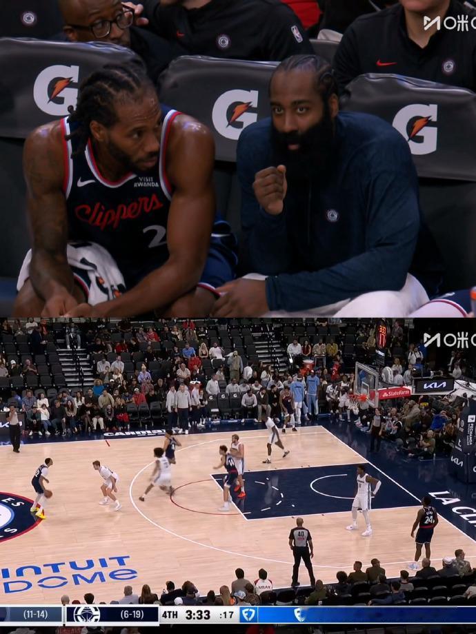 快船换下主力投降，又又又又输了！过去4场比赛：快船98——107灰熊