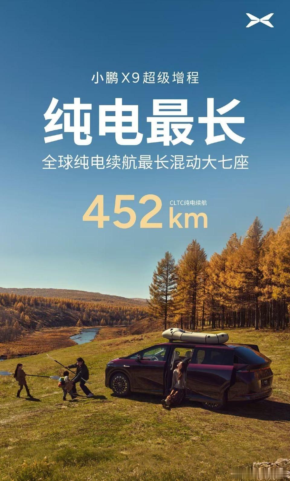 小鹏X9的CLTC纯电续航来到了452公里。换算成WLTC也有300多公里。说明