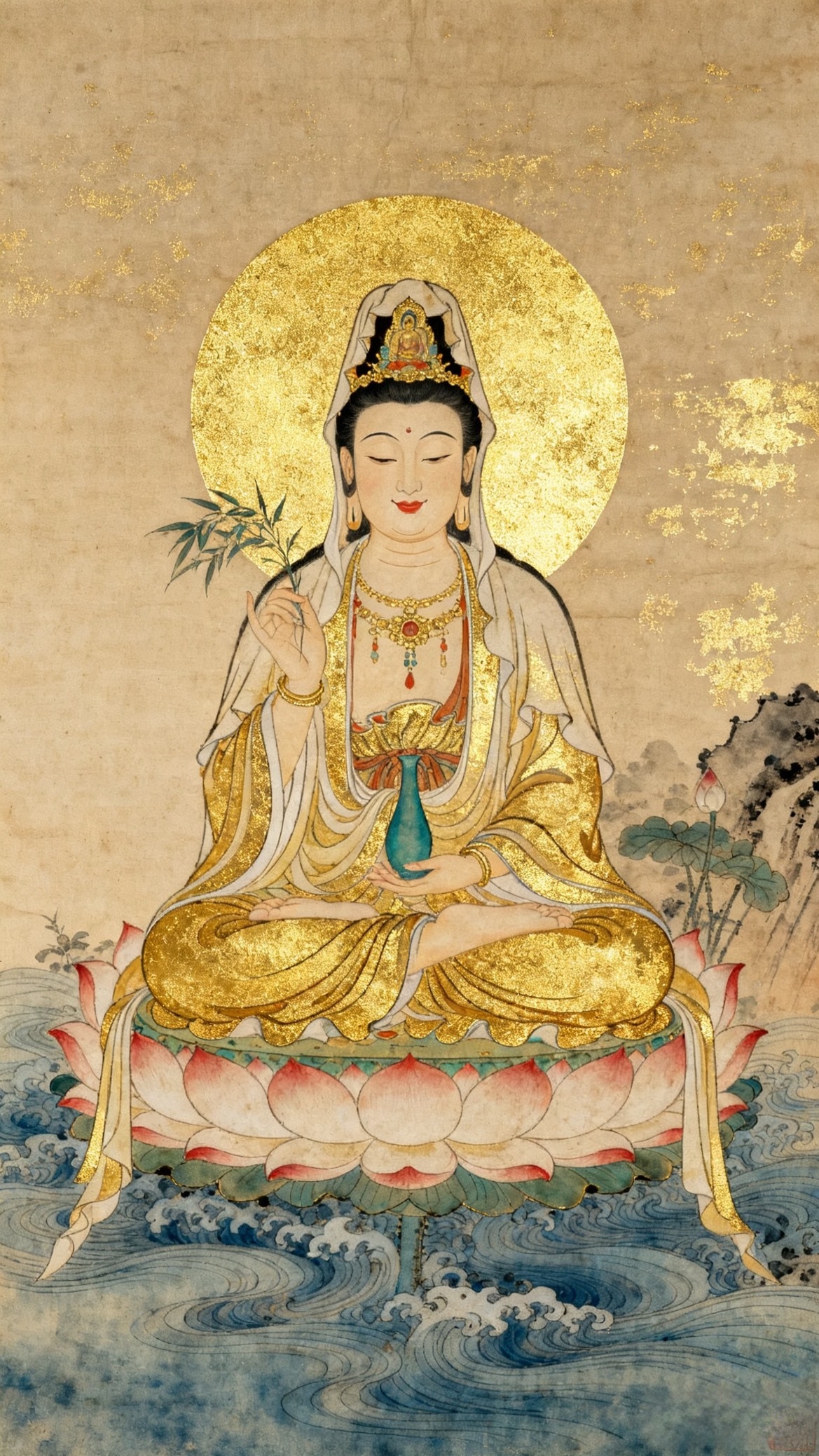 南无大慈大悲观世音菩萨，愿您慈光普照，护佑世人远离灾厄、身心安康；愿尘世多一份祥