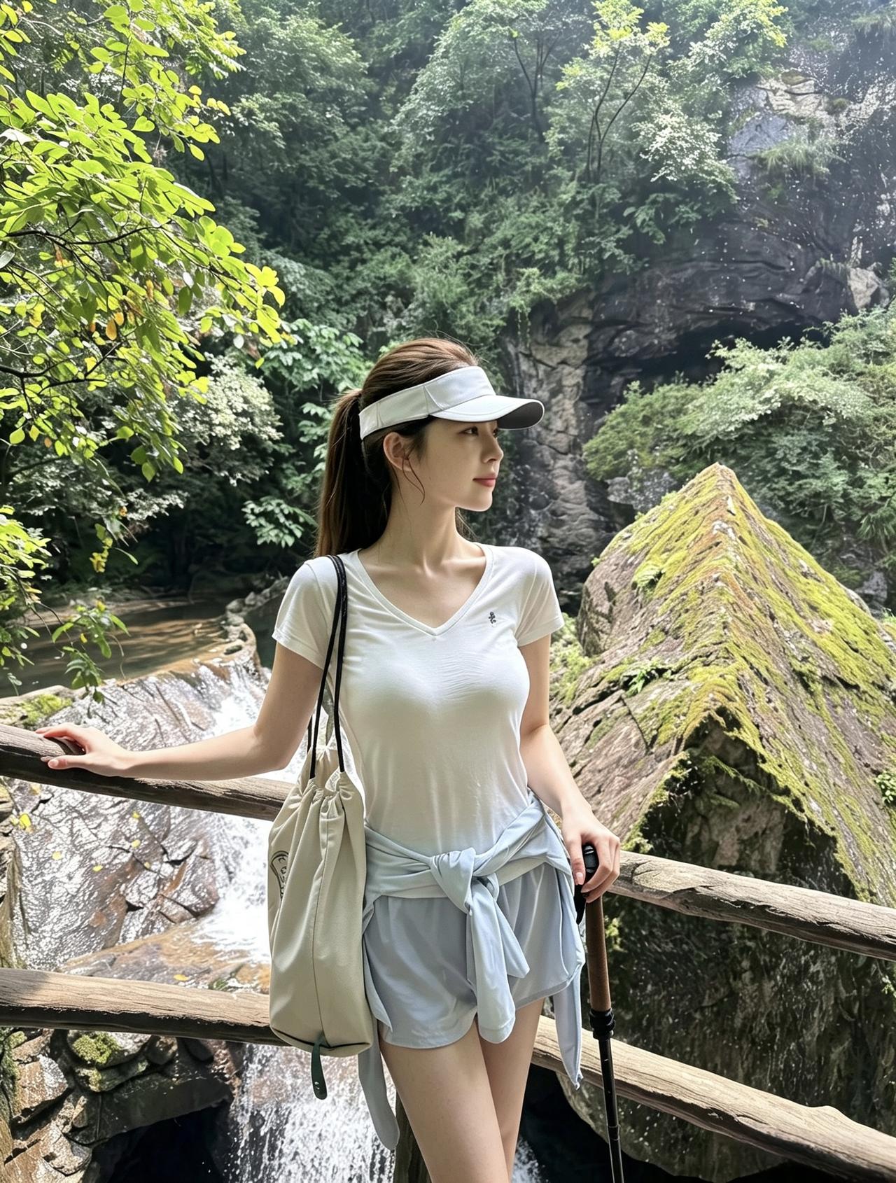 幽谷泉声绕木栏，清风漫过山间。穿行于浓绿的山林之间，山泉潺潺流淌，山野的清新扑