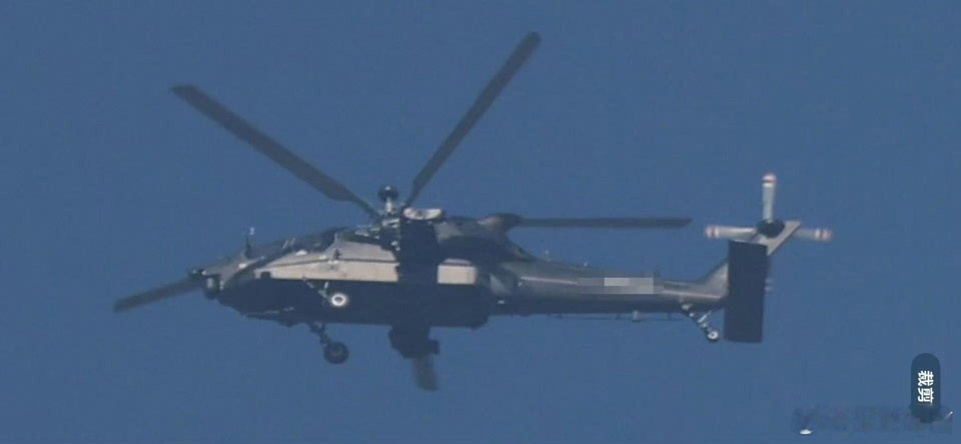 国产重型武装直升机Z21目前最清晰的一张照片即便是仰视，也能看出直21的做工相当