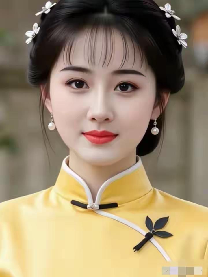 古典美人，花钿玉簪，韵味十足！