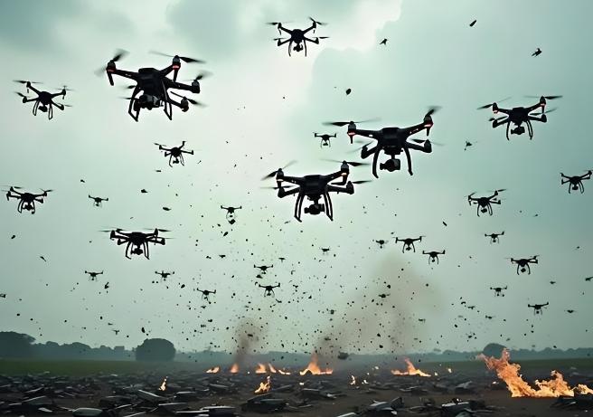 谁能想到莫斯科的深夜会被无人机炸醒，26号半夜到27号凌晨，乌克兰的无人机跟“雨