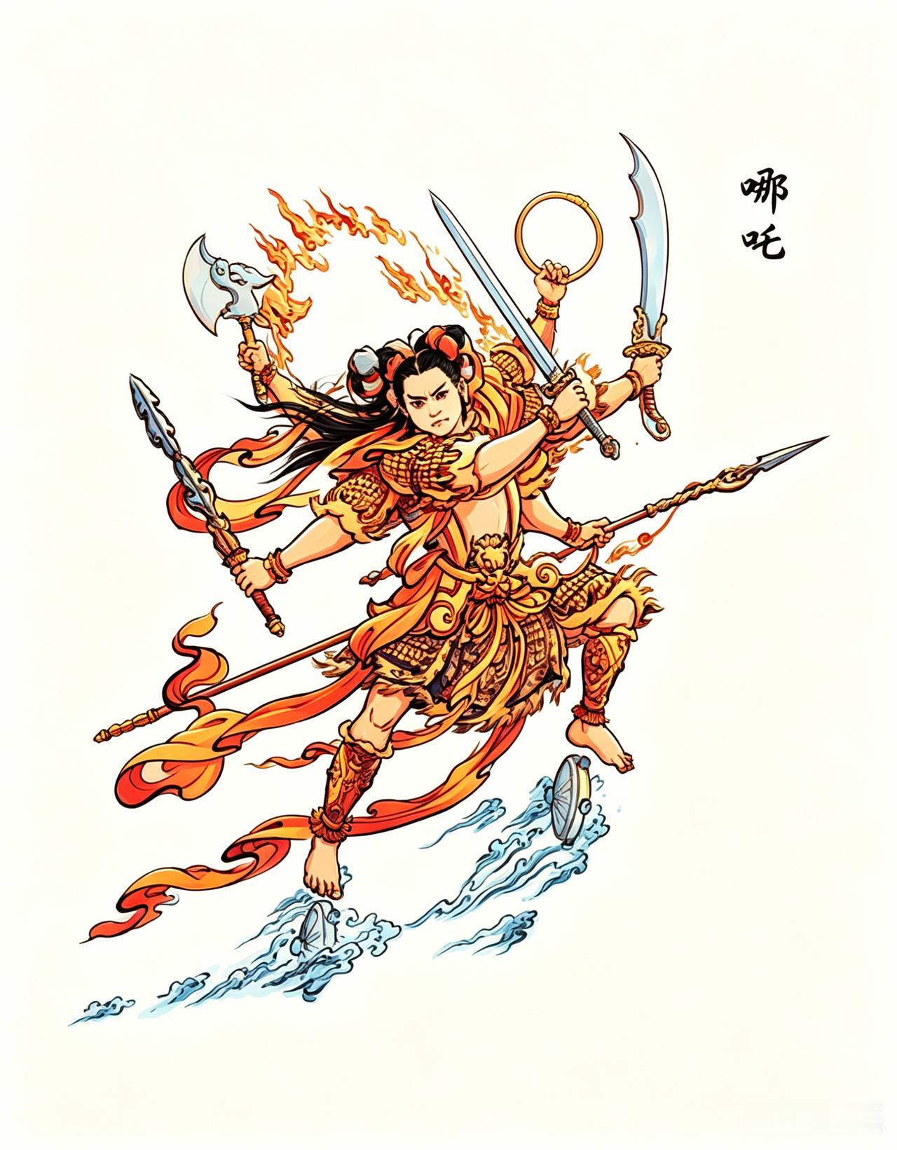 西游记探秘：为什么哪吒只能变出三头六臂，而不是三头八臂？这是作者吴承恩的巧安