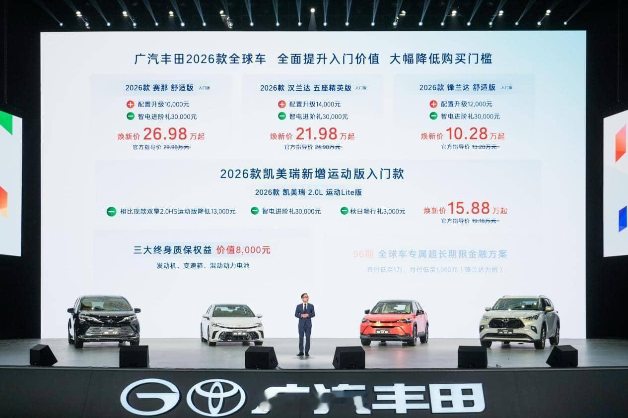 2026款广汽丰田全球车以