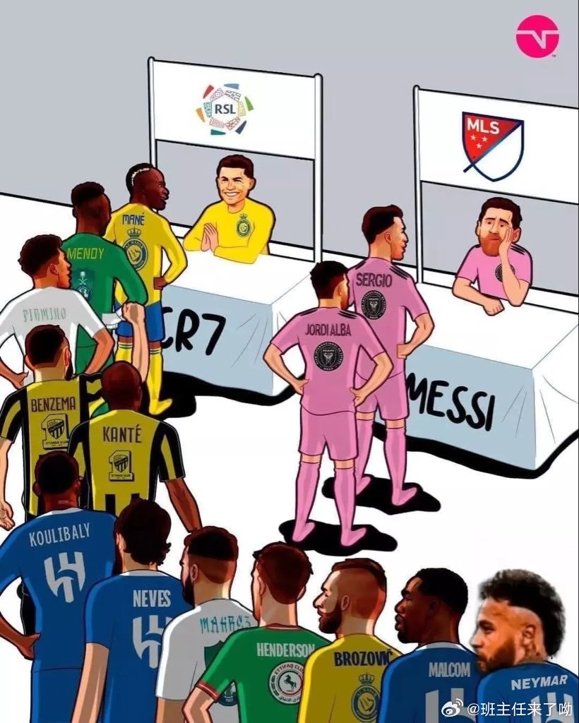 让沙特联赛名扬四海的人。🇸🇦🗺梅西c罗