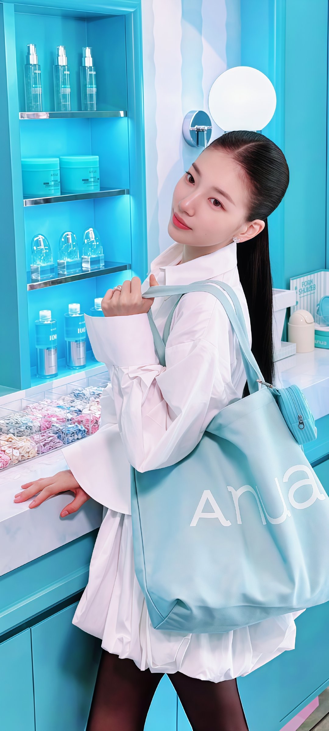 裴秀智淡蓝色壁纸更新女神真的太清纯了啊啊​