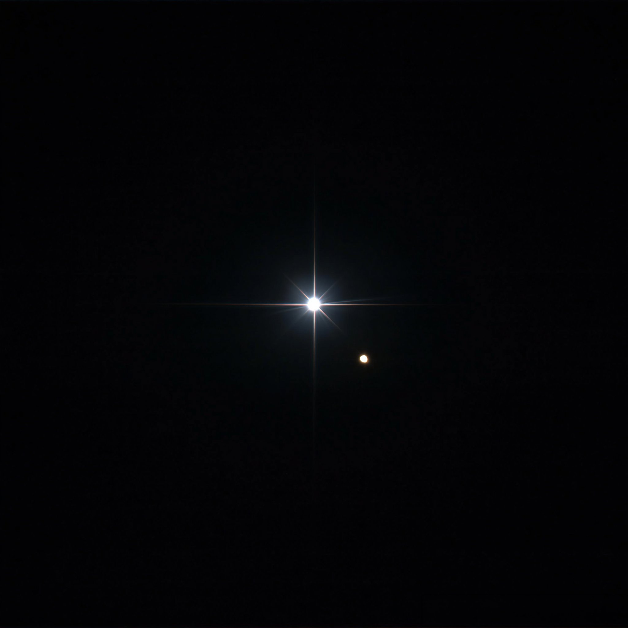 从土星附近拍摄的地球和月球