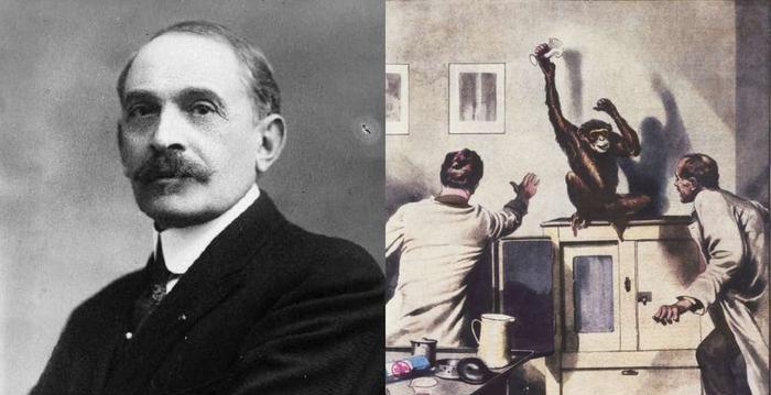 他执着于把猴睾丸移植到男性体内，1920年，一位74岁的老人自愿接受了实验，手术