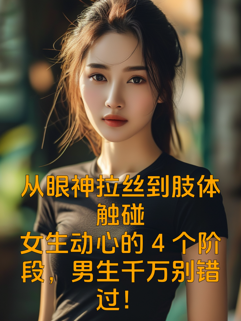 从眼神拉丝到肢体触碰，女生动心的4个阶段，男生千万别错过！