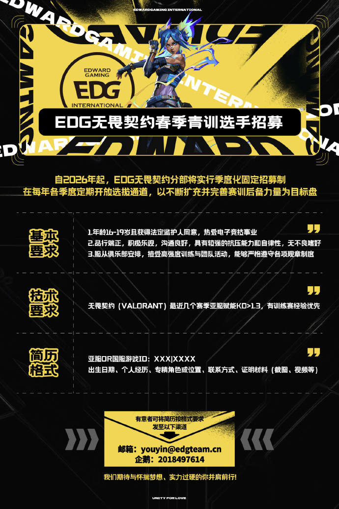 EDG发青训招募了, 大家觉得这要求怎么样?