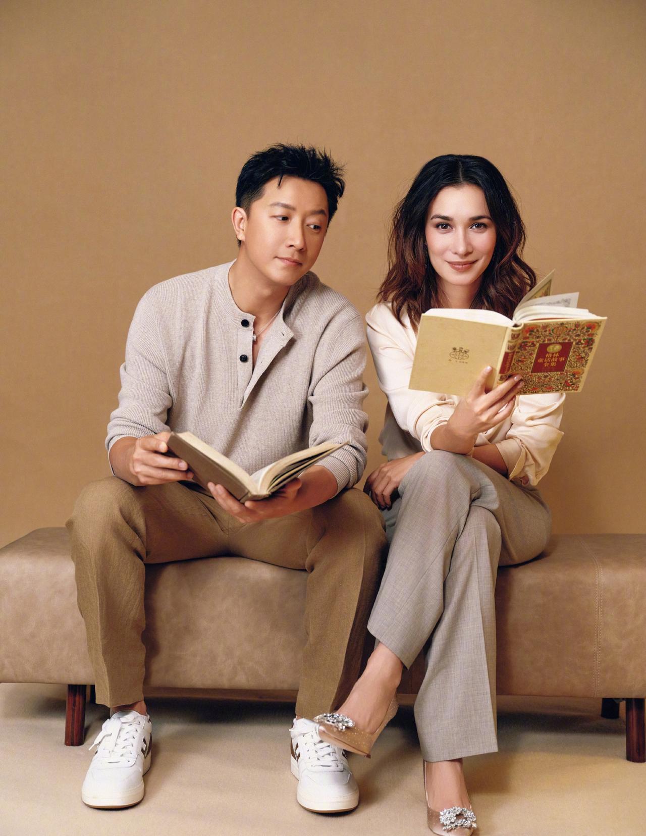 左边是韩庚，1984年出生，身高181cm。右边是卢靖姗，1985年出生，身高