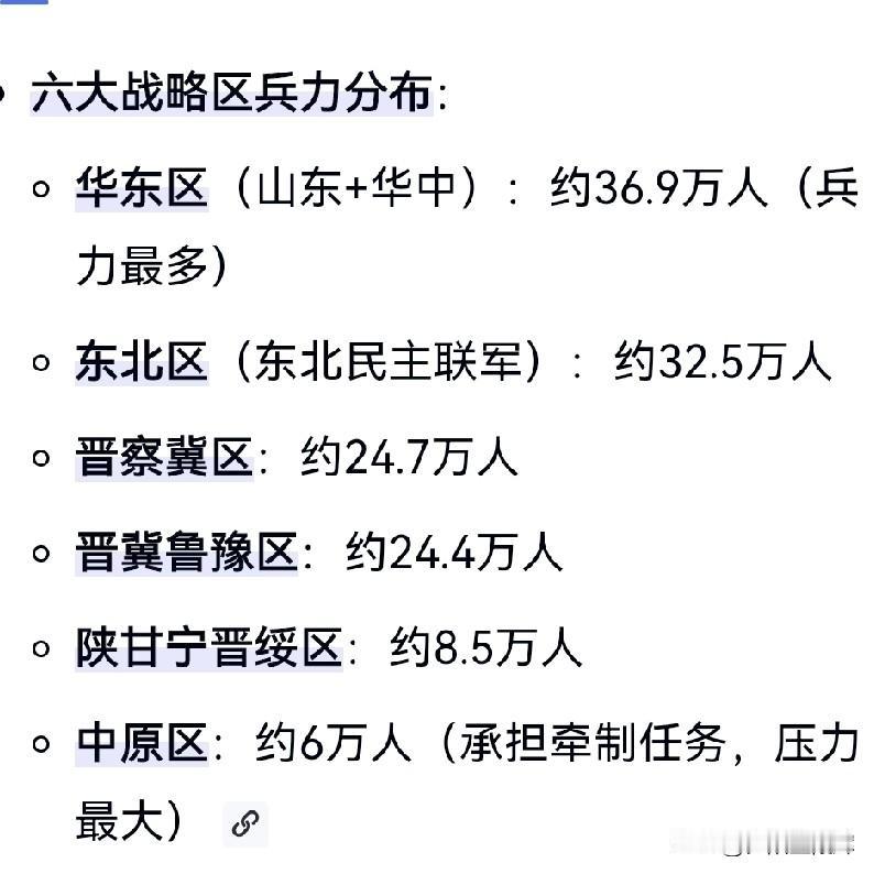 1948年底，解放军扩军173万，东北野战军贡献近70万，占40%。解放战争初