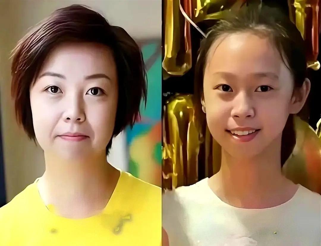 乒乓球界“大魔王”张怡宁的女儿长得和她太像了，就是翻版的小张怡宁。