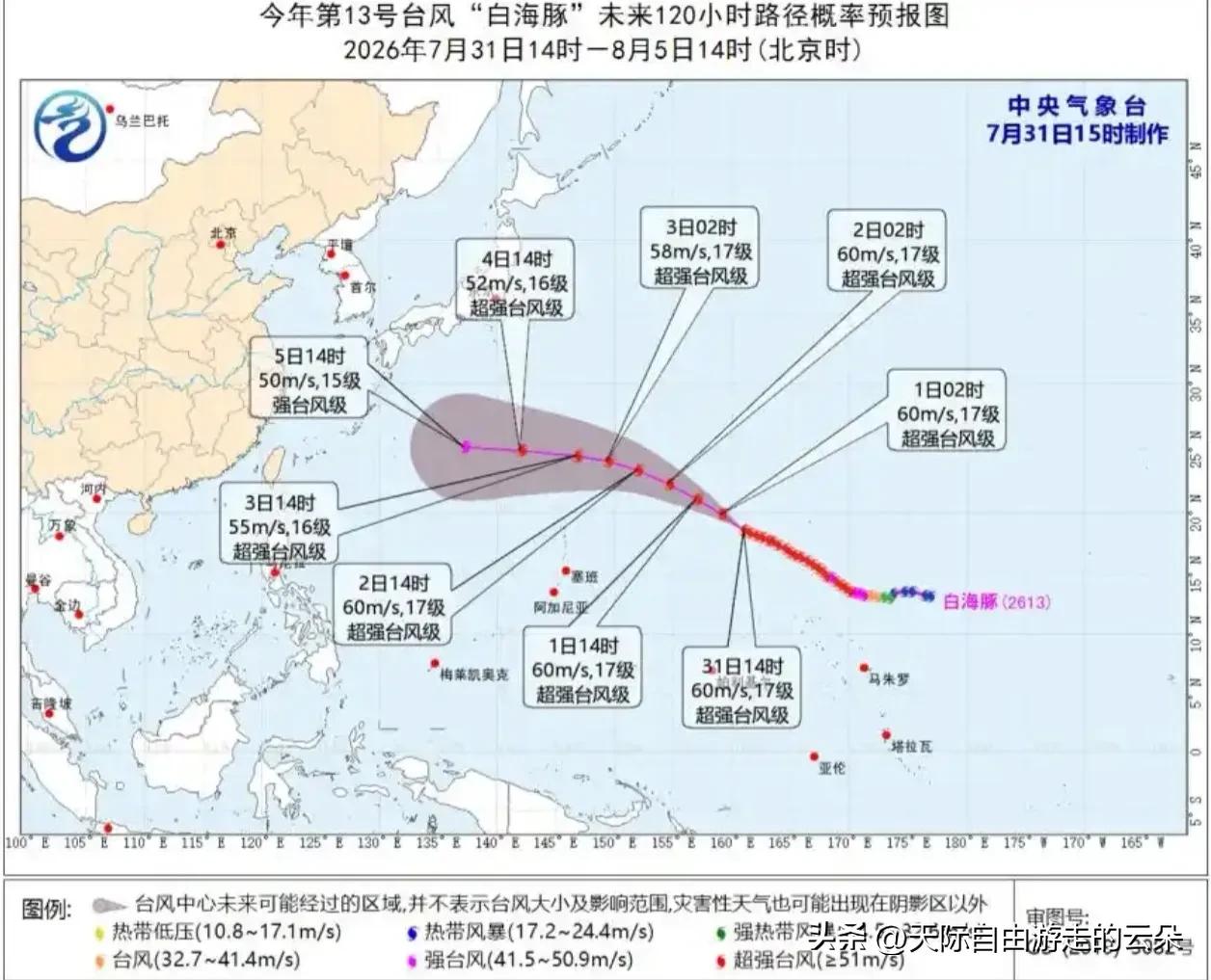 17级！超强台风“白海豚”三度爆发，或直奔我国？专家：关键看它！云系直径超1