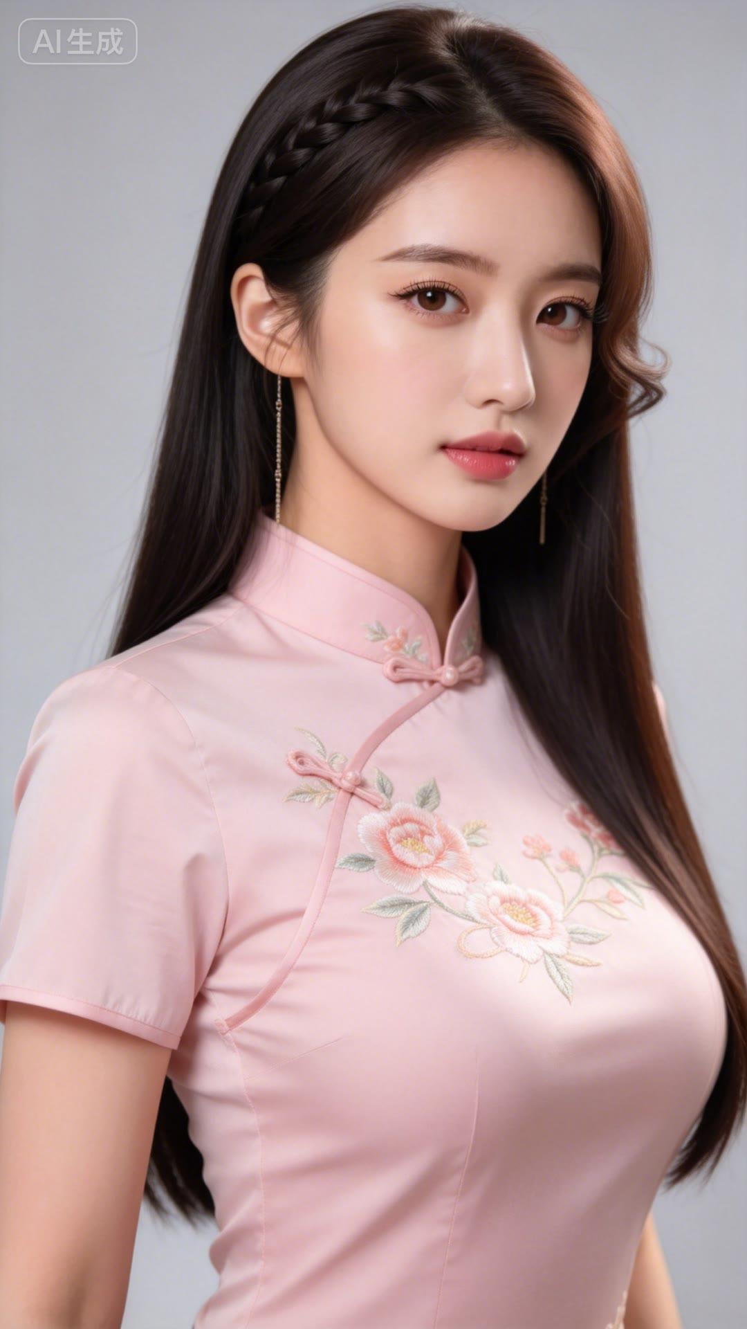 温柔粉嫩旗袍，优雅气质满满🌸💕