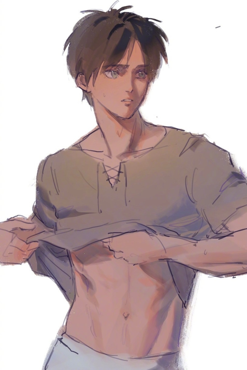 《进击的巨人》貧弱老师画的艾伦耶格尔很对味