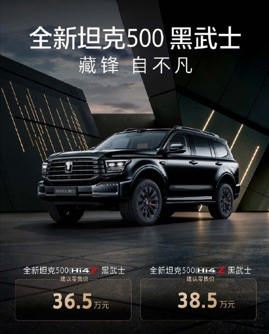 全新坦克500黑武士正式上市，有Hi4-T和Hi4-Z两个版本，Hi4-T版，3