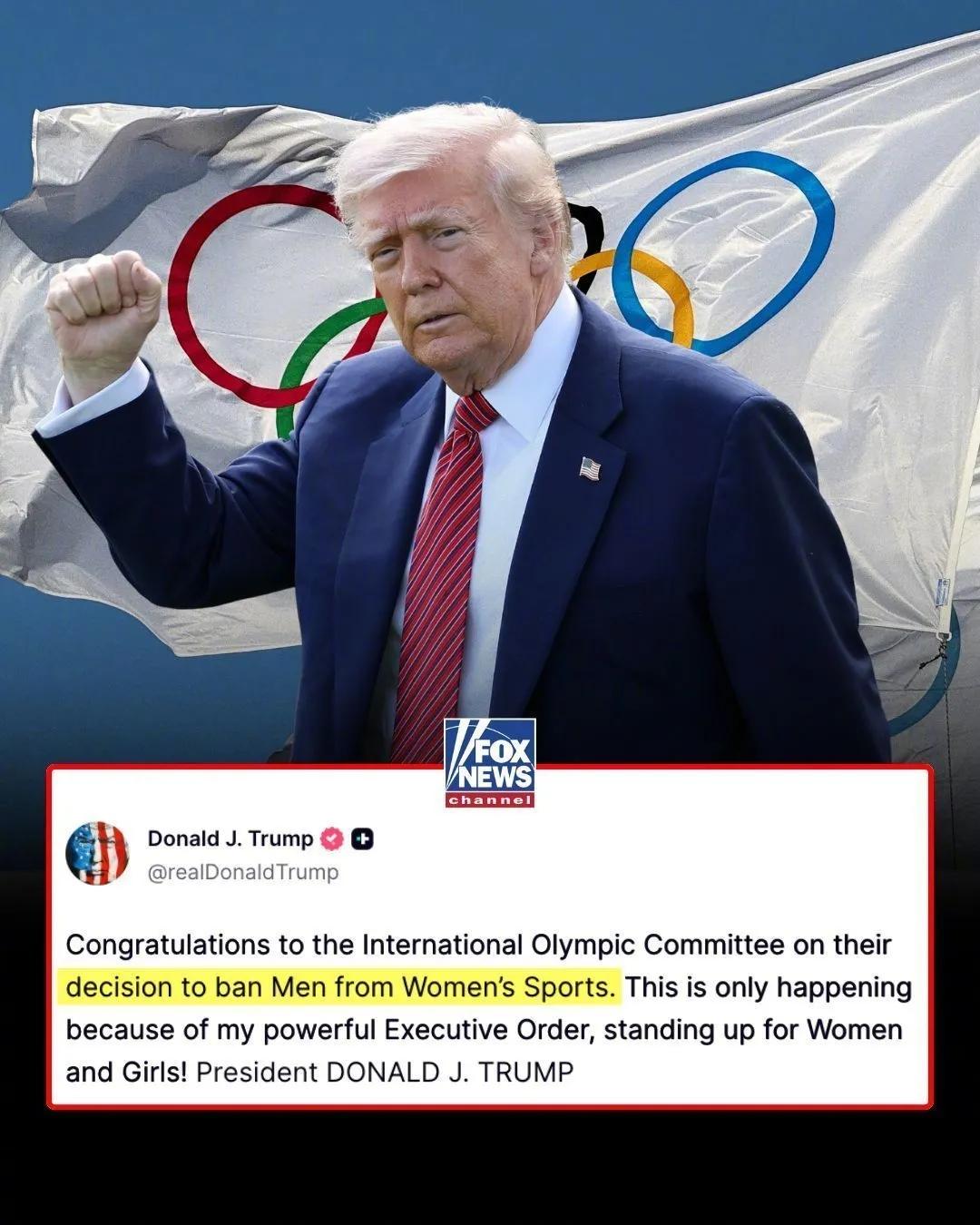 特朗普又该骄傲了！3月26日，国际奥委会在官网上挂出一条新规，从今往后，奥运会以