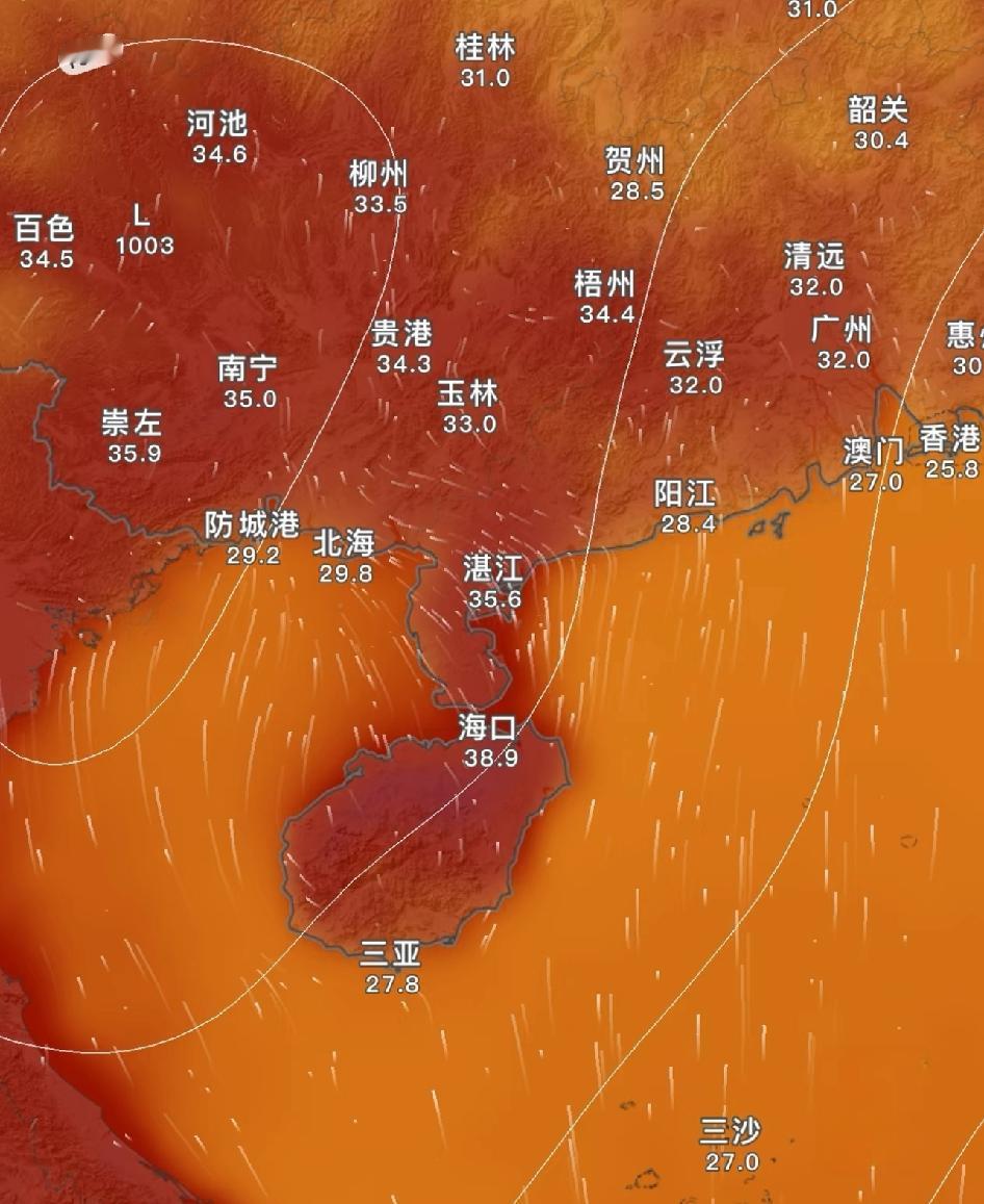 果然还得是三亚，温度依然那么稳定！EC数据模拟预测了海南近一周的每日最高温，