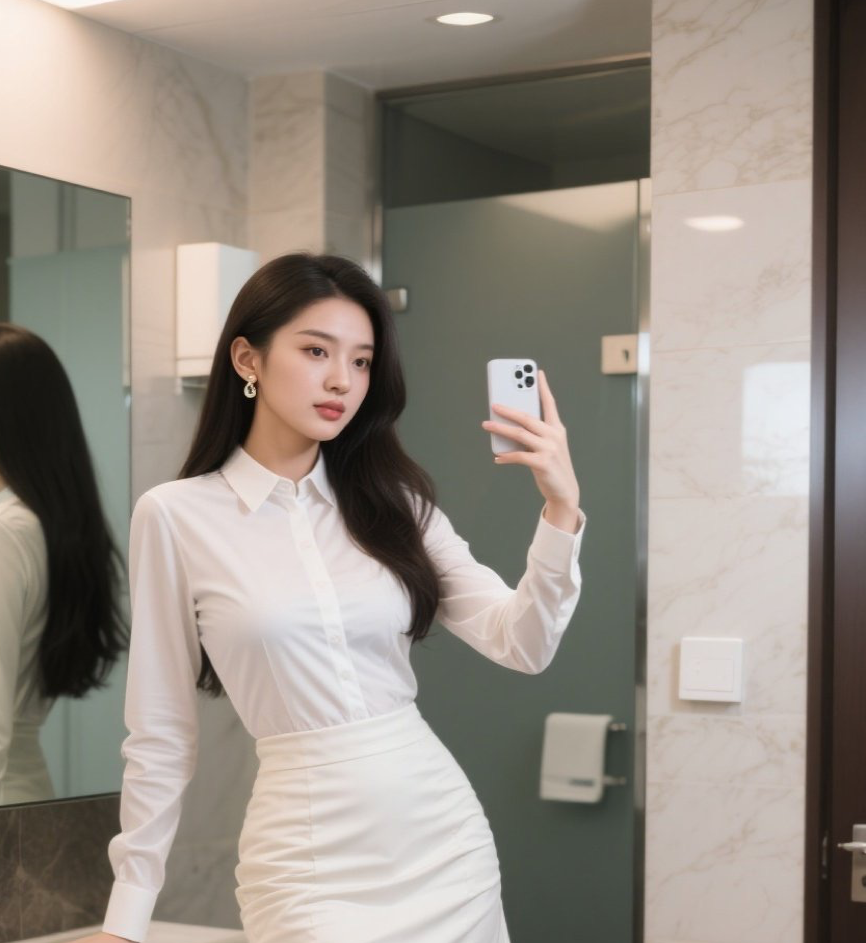 甜美系美眉裙装清新脱俗