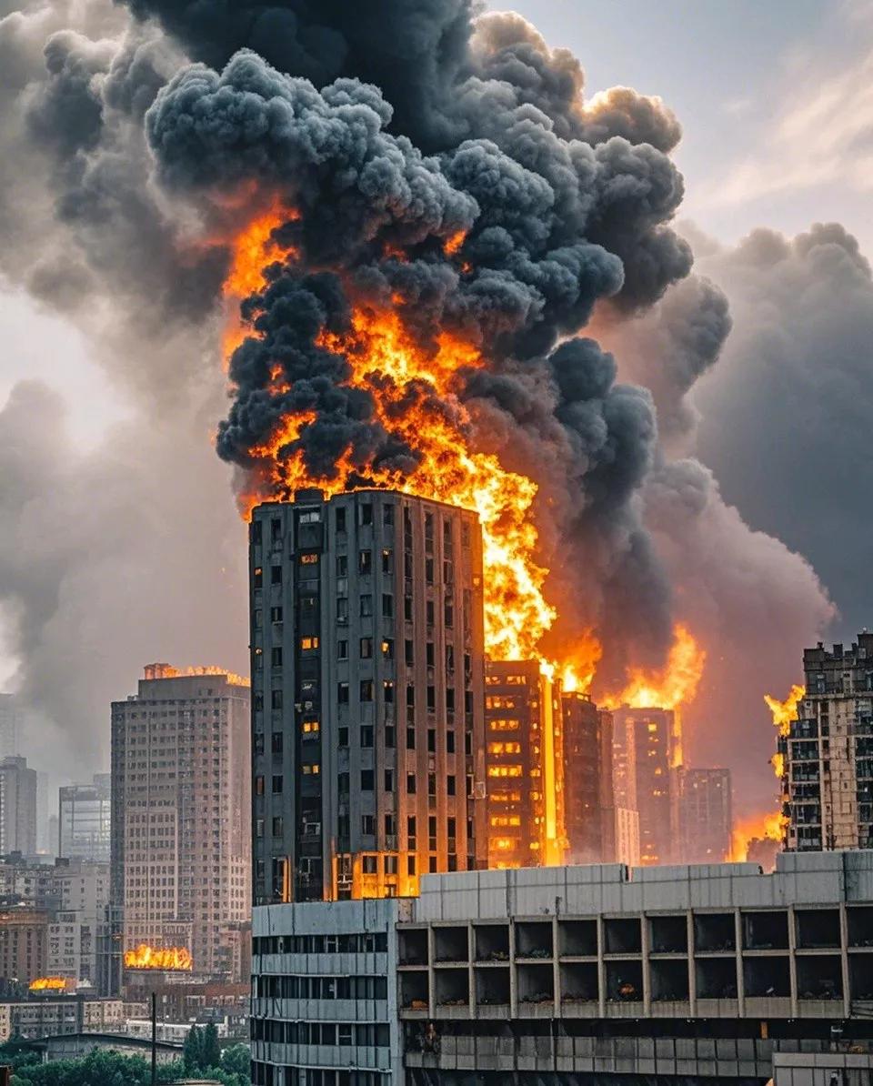 身处火灾之中，不慌乱是最重要的！三亚阳光购物城深夜发生火灾，二楼三楼的从阳台上直