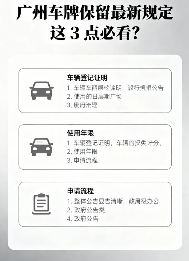 广州车牌保留最新规定，这3点必看！2025年广州车牌保留最新规定很清晰，