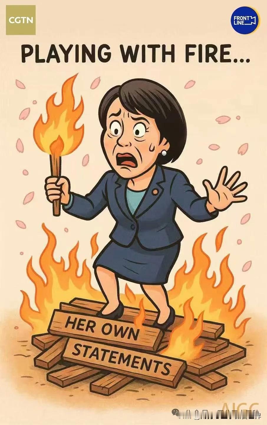 高市其实就是被高支持率冲昏了头脑。她认为，只要频繁在台湾问题上大放厥词，表现出很