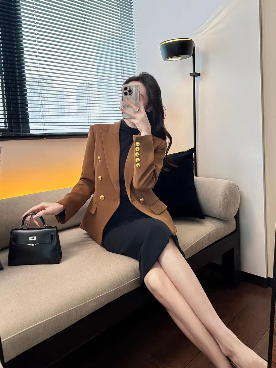 俊雅精致魅力十足，奢华双排扣西装外套！超喜欢！职业装