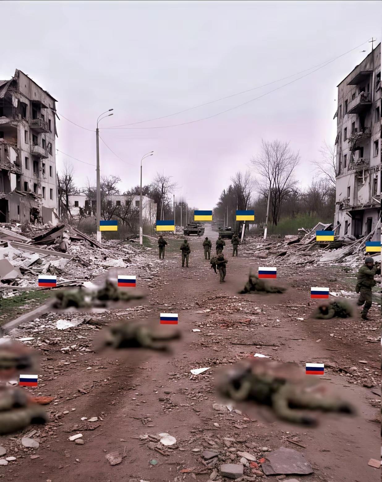 ​俄罗斯士兵为了胜利付出了惨重的代价，在红军胜最后的战斗中，虽然俄军合力包围了红