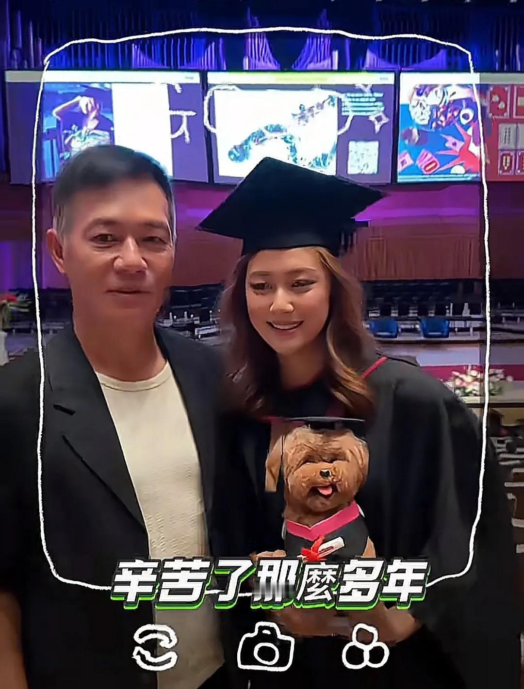 恭喜！香港影帝到伦敦参加女儿大学毕业礼，21岁爱女长相惊艳，想从事影视幕后工作