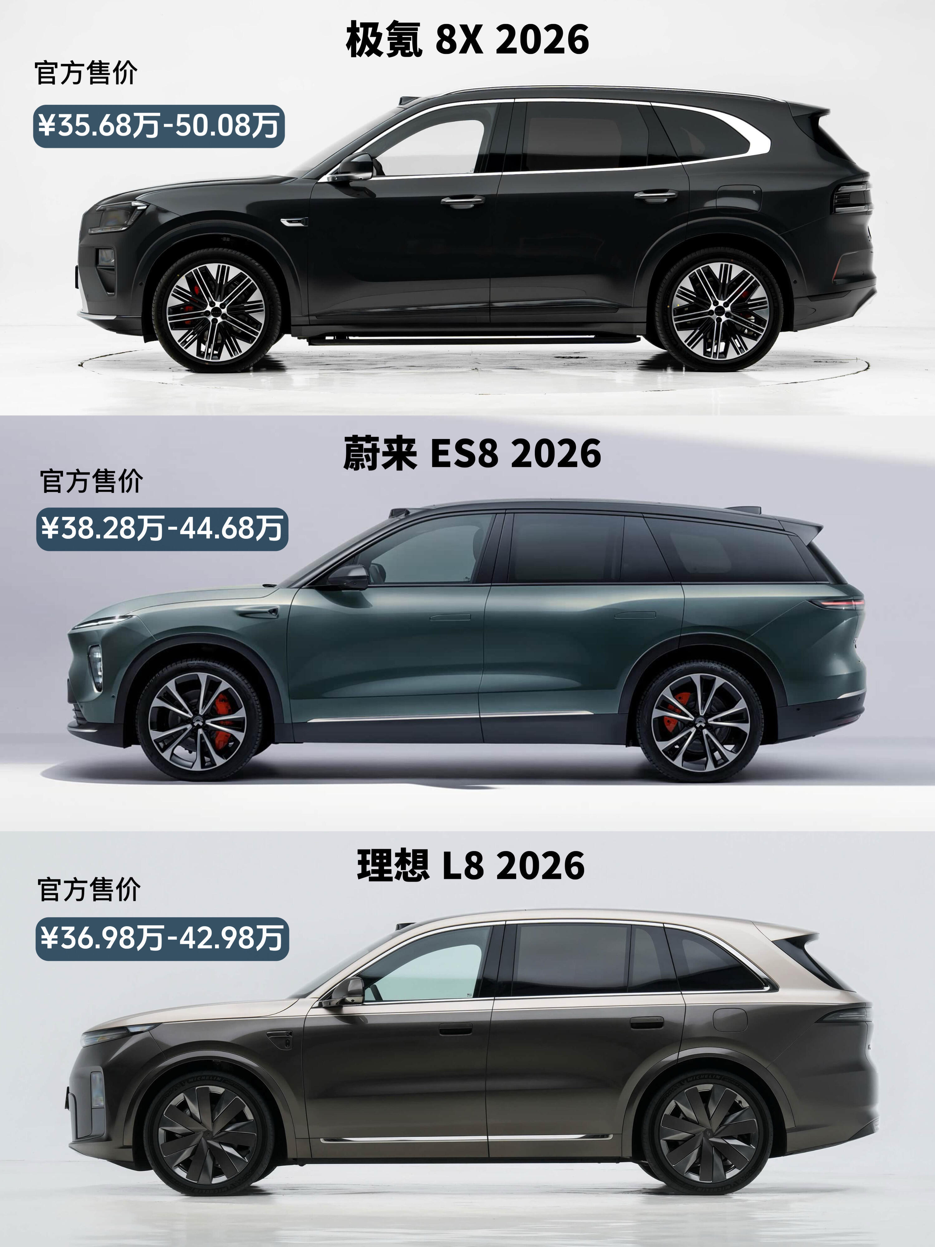 40万6座SUV你会怎么选？蔚来ES8纯电豪华，换电3分钟补能，内饰静谧高级，