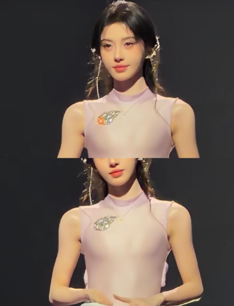 谁知道她肩膀做了什么呀？