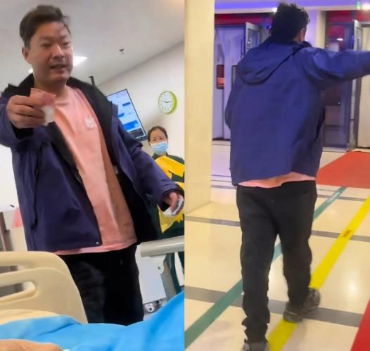 江苏宿迁，一位大哥醉酒挂点滴时，看到对面病床上一个小女孩也在挂点滴，大哥心疼小女